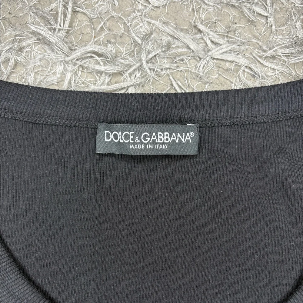 Women’s Dolce & Gabanna Logo Black Tank Top - Picture 2 of 4